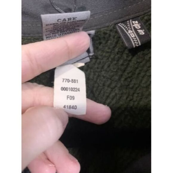 REI Men’s Size Large Ribbed Fleece Jacket Army Green Polartec Full Zip - Picture 6 of 10